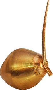 Shrinika Brass Coconut for Pooja | Brass Nariyal for Pooja | Pital Daab for Pooja Brass Kalash