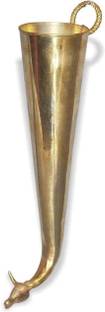 anshraj Gomukhi Shringi Pipe, Cone Shape Brass Kalash