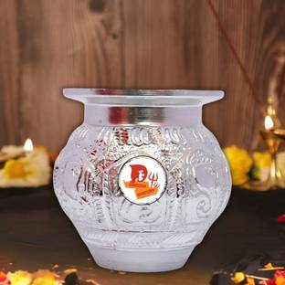 sanskaari Lakshmi Design Pooja Chambu, Silver matki Kalash Kalash Lota, Puja/Pooja Kalash Aluminium Kalash