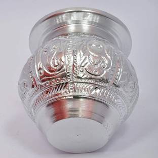 BUY N RELAX Aluminium Lota (300 ml, silver , Small) Aluminium Kalash