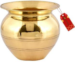 UAPAN Golden Pooja Kalash Lota (Pack of 1, Brass) Brass Kalash
