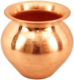 IDEAL PRIME Pure Copper Lota Kalash 500 ml Tambay Ka lota Puja Articles Pooja Kalash Copper Kalash