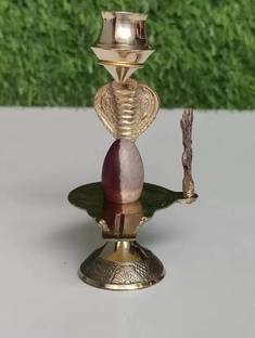 EliteTouch Narmadeshwar Shivling & Narmada Shivling With Brass Jaladhari With NarmadaLingam Brass Kalash