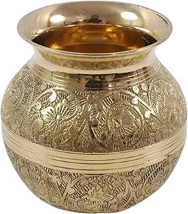 Trendller Brass Pooja Kalash Lota Pooja Items for Home and Pooja Lota 400ML Brass Kalash