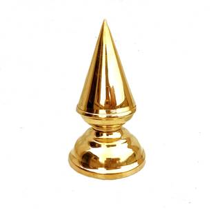 SHRIJIMATHURA Temple Kalash Pure Brass Orginal Vrindawani 2 Steps gold polished Brass Kalash