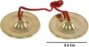 TORPPEZA Brass 9.5cm Handmade Manjira Musical Instrument Cymbals For Bhajan Kirtan Kartal Kartal Instrument