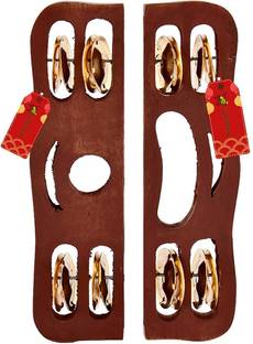 UAPAN Wood Narad Muni Karthal for Kirtan Musical Instrument(1 Pair, 21 CM) Kartal Instrument
