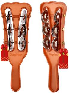 UAPAN Plastic Hand Taal Karthal/Kanjira Musical Instrument for Kirtan(1 Pair) Kartal Instrument
