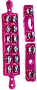 SK Musical One 6 Ghar Zikha + 2 Pics Handtal 32 Steel Jingle (Combo Pack) Kartal Instrument