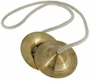 Real Craft Hand Cymbals Brass Percussion Instrument Manjira Manjeera Pair 8cm set of 1 Kartal Instrument