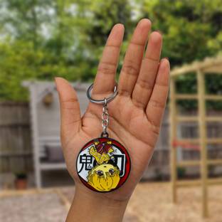 Daiyamondo Embrace the Lightning: Zenitsu Rotating Keychain - Your Portable Zen Moment Key Chain