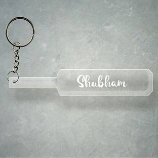 SY Gifts Cricket Bat Logo Design With Shubham Name Key Chain
