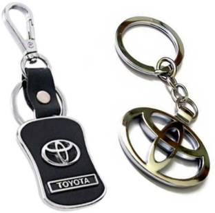 Jainsburys Combo of Toyota Leather & Toyota metal keychain & Best quality keychain Key Chain