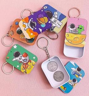 AMANVANI Tin Box Keychain, Keyring For Men, Keychain For School Bag Key Chain