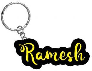 SY Gifts Ramesh Name Black Yellow Name Keychain Key Chain