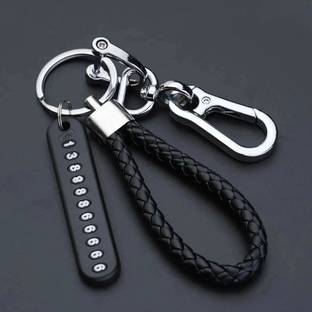 STORITE Anti-Lost For Keys With Phone Number Tag Metal KeyChain Double Pendant Keyring Key Chain