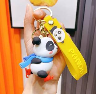 SRG Cute Flying Panda Rubber Keychain Key Chain