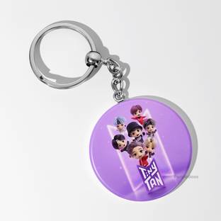 PurpleBees BTS TINYTAN keychain for BTS k-pop fan merch gift Metal 58mm Key Chain