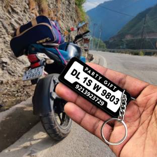 Party Gift Small Number Plate keyring for car & Bike Lover Key Chain