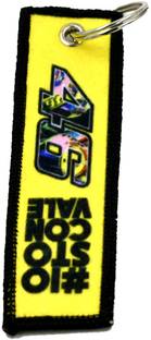 faynci 46 Yellow Biker Racing Quaility Fabric Clothing key chain (Multicolor) Key Chain