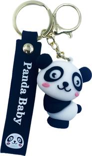 Buko 3D Cute Keychain Baby Panda Character Hugging Panda Key Chain