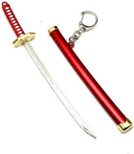 Hiddenleafstore Miniature Katana Keychain – Gold Samurai Sword Design with Sheath Key Chain