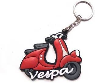 Techpro Doublesided Red Vespa Key Chain (Multicolor) Key Chain