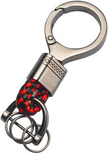 Ashar Keyhub Car Leather Keychain Metal Alloy Buckle Key Holder Keyring Organiser Key Chain