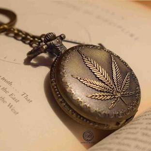 gtrp Leaf Premium Pocket Watch Metal Keychain Retro Key Chain