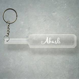 SY Gifts Cricket Bat Logo Design With Akash Name Key Chain