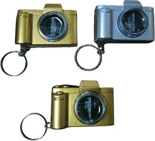 365 Degree Combo of 3 Camera Keychain for Bikes and Kids with DJ Light function Key Chain