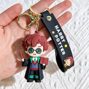 HappierYou Harry Potter Character 3D Silicone Keychain with Wand Key Chain