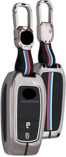 Hoodinter Metal Key Cover Compatible with Innova Crysta | Innova Hycross | Hilux Key Chain