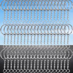 Fanqew Metal Split Keychain Ring 100 Key Chains 25mm Key Chain