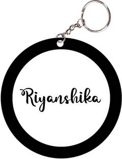 SY Gifts Riyanshika Name Black Keychain Key Chain