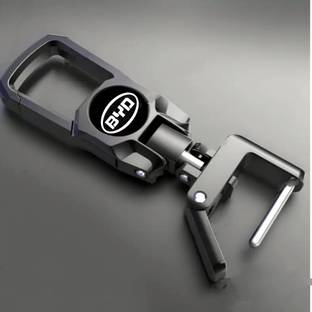 Sbb Novelty Black Color Zinc Alloy Fob Heavy Duty Keychain For All byd Model car Key Chain