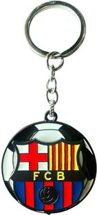 HappierYou FC Barcelona FCB 360° Revolving Metal Keychain Key Chain