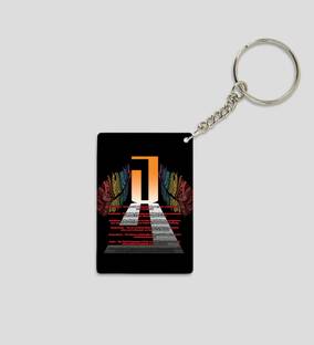 Special Trend Hub Justified Letter J with Word Knowledge Theme Printed Keychain Pack of 2 Key Chain
