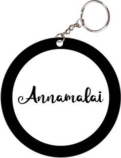 SY Gifts Annamalai Name Black Keychain Key Chain