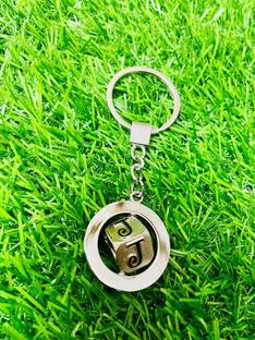 GKM Alphabet J rotating premium quality keychain for men & woman Key Chain