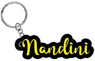 SY Gifts Nandini Name Black Yellow Name Keychain Key Chain