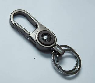 YaaYi Heavy Duty Double Ring Metallic Hook Locking Key Ring Key Chain
