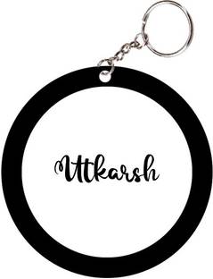 SY Gifts Utkarsh Name Black Keychain Key Chain