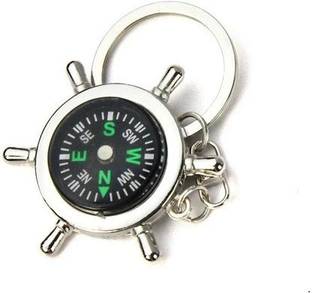 Ezone Stylish Round Compass Key Chain