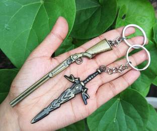 DIV Pack 2 key chains pubg model gun and talwar Key Chain