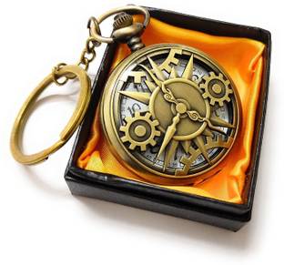 OHZEN Gandhi Machine Watch Theme Designer Pocket Watch Clock Key Chain Gandhi Style Key Chain