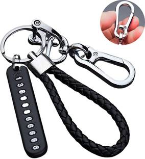 Qpets Keychain Anti Lost Car Keychain with Phone Number Pendant Universal Car Keychain Key Chain