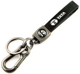 Daiyamondo Tata Stylish Leather Stripe keychain .best quality leather keychain Key Chain