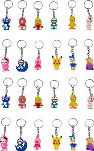 SRD TRADERS Famous Cartoon Keychains (Pack of 24) Mix Cartoon keychains | Return Gift Pack Key Chain
