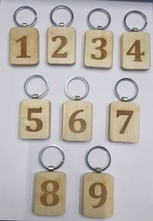 BLESSINGS 1-9 Wooden Set of 9 Key Chain